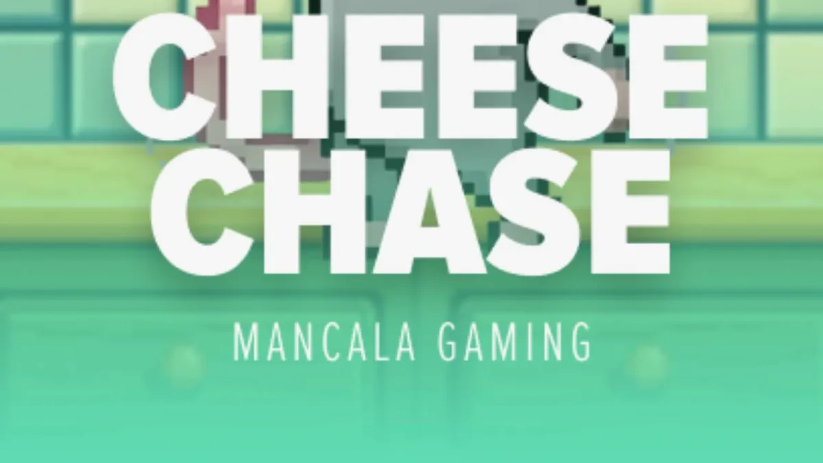 Tampilan visual retro 8-bit dari permainan slot Cheese Chase